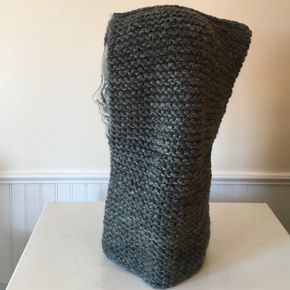 Hand-knitted, Chunky Knit, Grey Hoodie main image 7